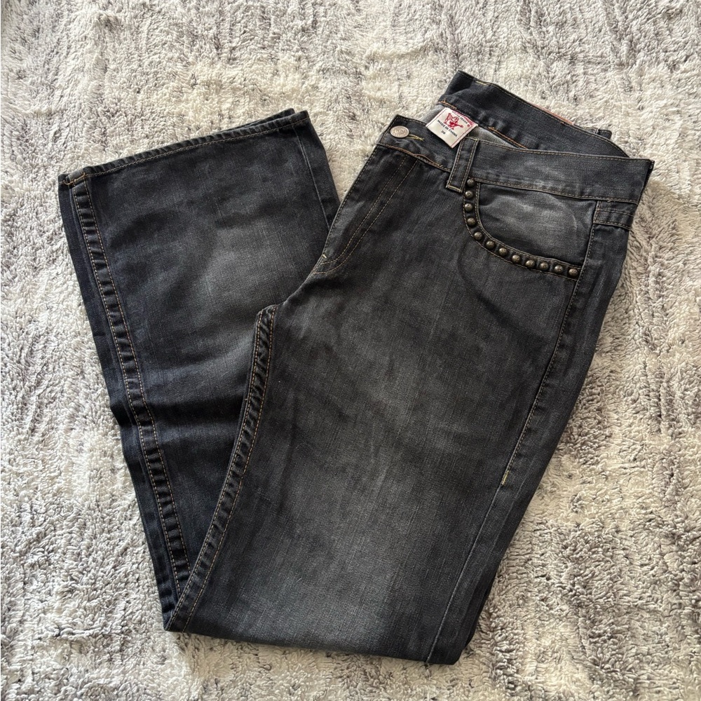 True Religion Black Studded Jeans